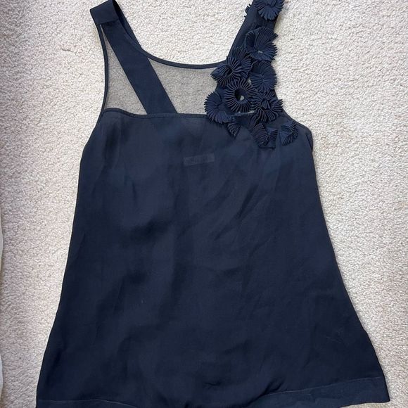 Whistles Tops - Whistles Mesh Applique Tank Size 6